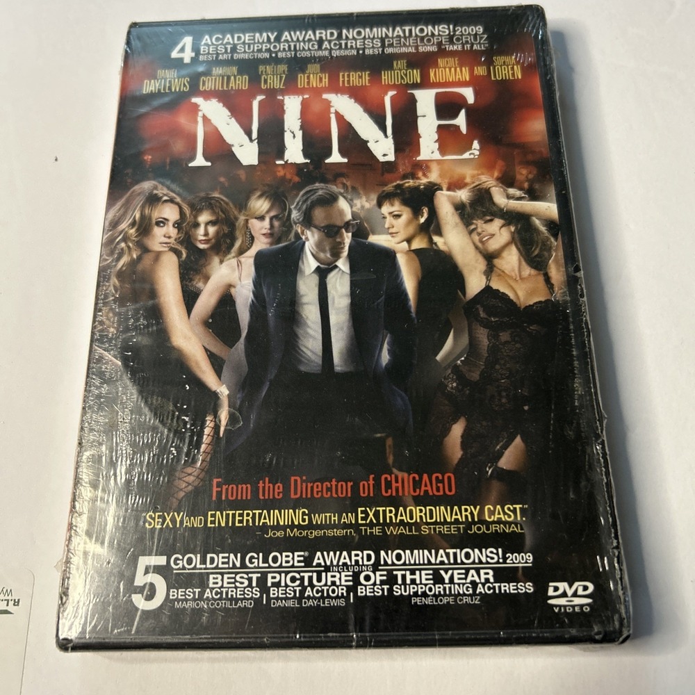 Nine (DVD, 2010) Musical, Rob Marshall, Daniel Day Lewis, Penelope Cruz, NEW